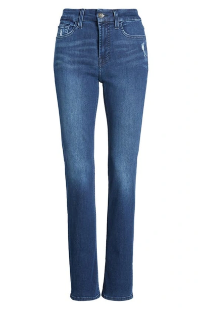 Shop Jen7 By 7 For All Mankind Distressed Slim Fit Straight Leg Jeans In Harmony