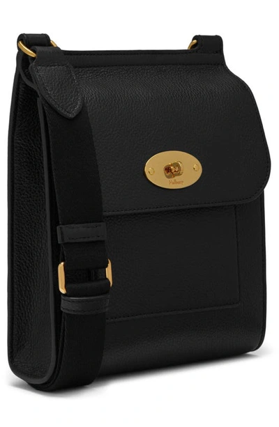 Shop Mulberry Small Antony Leather Crossbody Bag In A100 Black