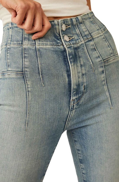 Shop Free People We The Free Jayde Flare Jeans In Hayley Blue