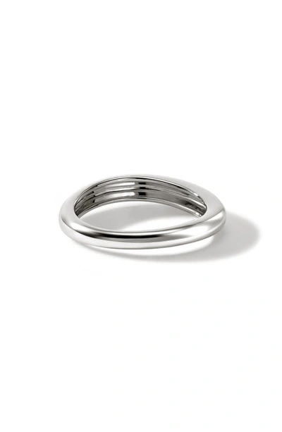 John Hardy Surf Diamond Band Ring In Silver