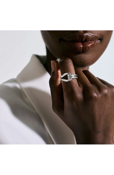 John Hardy Surf Link Ring In Silver