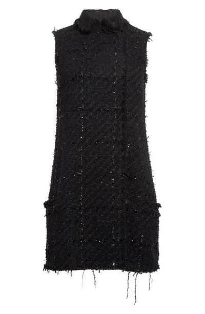 Shop Jason Wu Collection Metallic Tweed Dress In Black