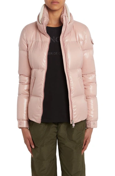 Shop Moncler Vistule Down Puffer Jacket In Pink