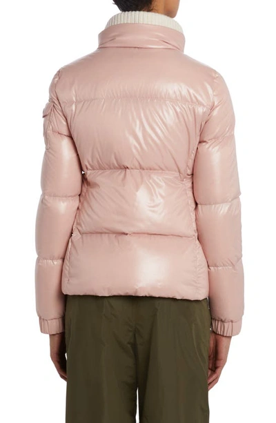 Shop Moncler Vistule Down Puffer Jacket In Pink