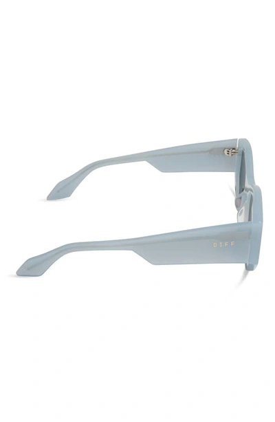 Shop Diff Zeo 52mm Geometric Sunglasses In Blue/ Grey