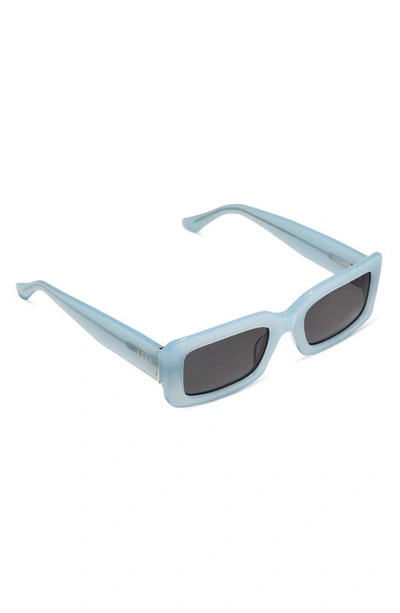 Shop Diff Indy 51mm Rectangular Sunglasses In Blue/ Grey
