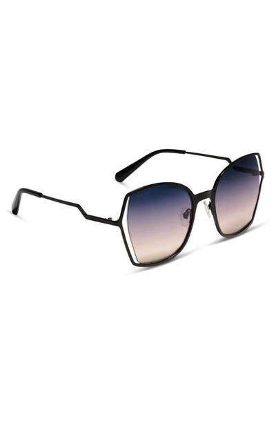 Shop Diff Donna Ii 55mm Gradient Square Sunglasses In Black/ Twilight Gradient