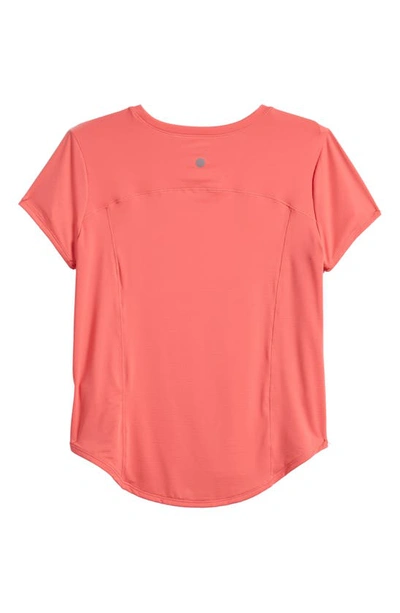 Shop Zella Girl Kids' Never Give Up T-shirt In Coral Sunkiss