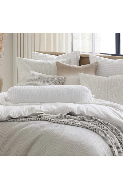 Shop Dkny Waffle Cotton Bolster Sham In White
