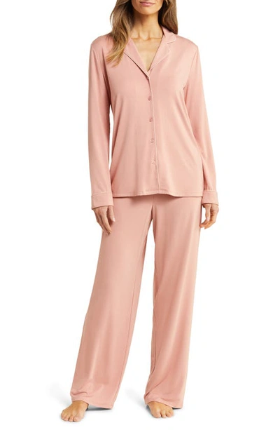 Shop Nordstrom Moonlight Eco Knit Pajamas In Pink Glass