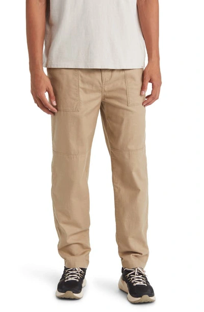 Shop Treasure & Bond Relaxed Fit Cotton Pants In Tan Burrow
