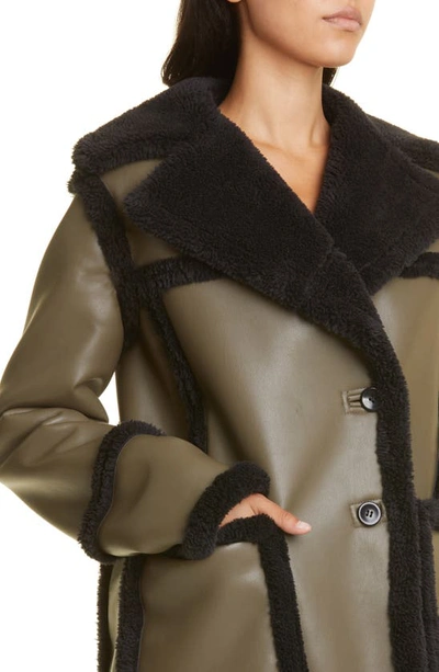 Shop Proenza Schouler Faux Shearling Jacket In Wood/ Black