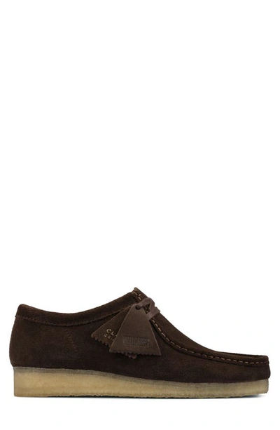 Shop Clarks 'wallabee' Moc Toe Derby In Dark Brown Suede