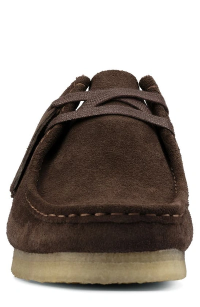 Clarks Wallabee In Dark Brown Suede