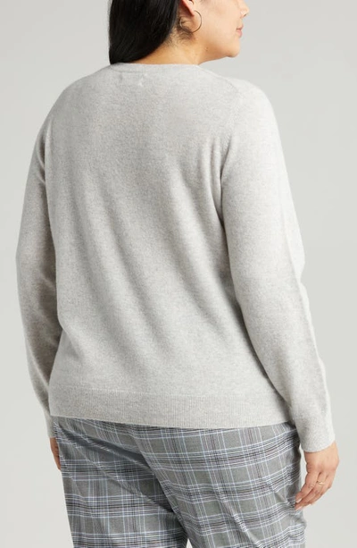 Shop Nordstrom Cashmere Crewneck Sweater In Grey Light Heather