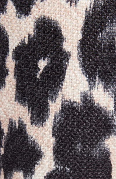 Shop Tom Ford Leopard Print Flared Hopsack Pants In Chalk/ Black