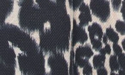 Shop Tom Ford Leopard Print Flared Hopsack Pants In Chalk/ Black