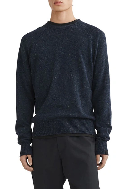 Shop Rag & Bone Donegal Wool Blend Sweater In Navy Multi