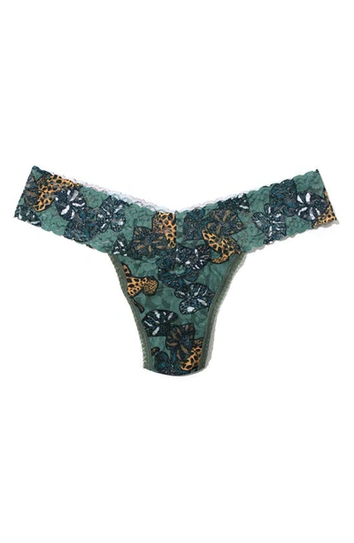 Shop Hanky Panky Print Low Rise Thong In Prowling