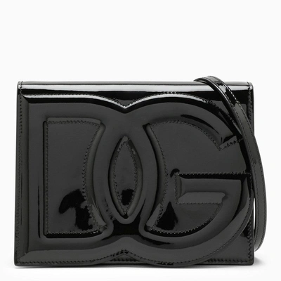 Shop Dolce & Gabbana Dolce&gabbana Black Patent Leather Dg Logo Bag Women