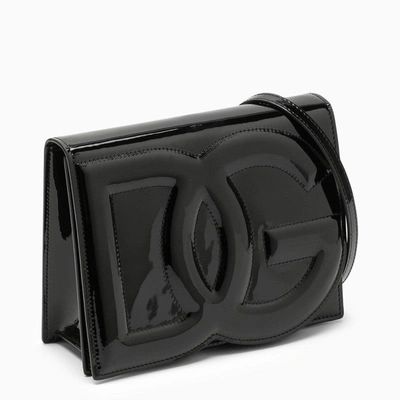 Shop Dolce & Gabbana Dolce&gabbana Black Patent Leather Dg Logo Bag Women