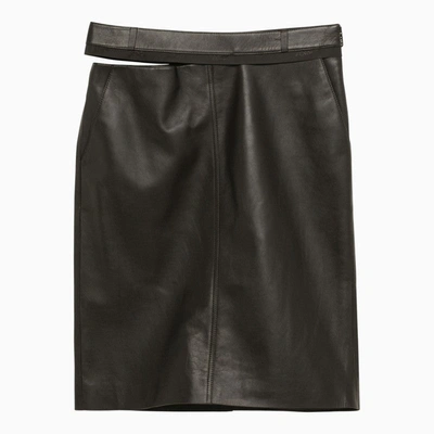 Shop Fendi Cut-out Detail Black Skirt Women