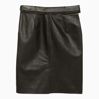 Shop Fendi Cut-out Detail Black Skirt Women