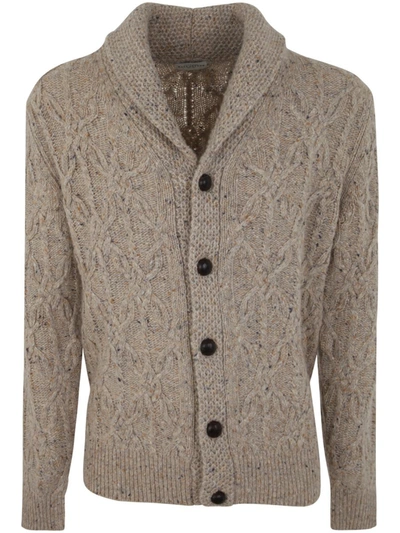 Shop Ballantyne V Neck Cardigan Clothing In Brown