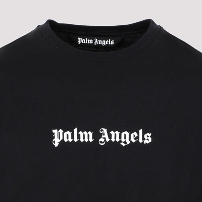 Shop Palm Angels Classic Logo Slim T-shirt Tshirt In Black