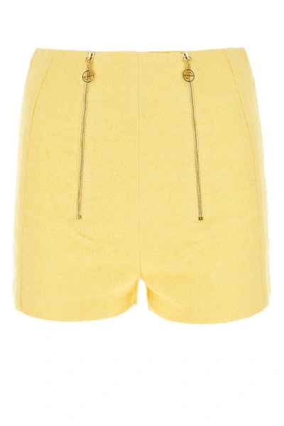 Shop Patou Shorts In Yellow