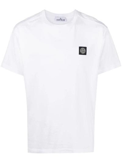Shop Stone Island Short-sleeve T-shirt In Cotton Jersey In White