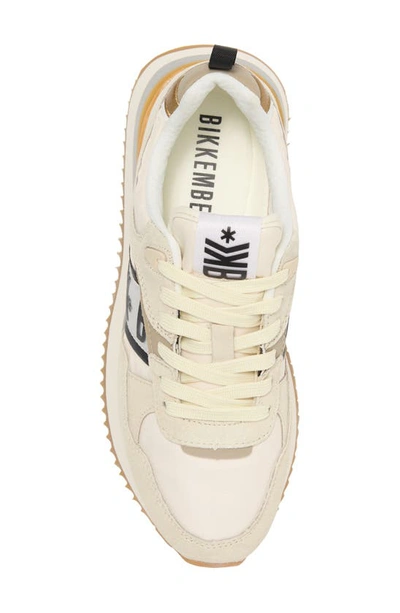 Shop Bikkembergs Logo Runner Sneaker In Cream