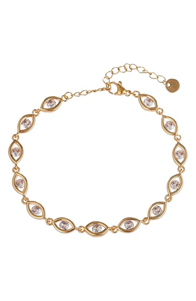 Shop Eye Candy Los Angeles Emma 3-piece Cz Bracelet Set In Gold
