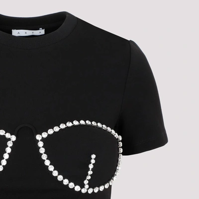 Shop Area Crystal Bustier Cup T-shirt Tshirt In Black