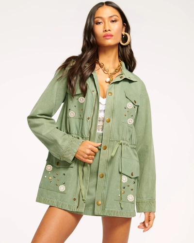 Shop Ramy Brook Brandy Happy Sexy Strong Jacket In Olive
