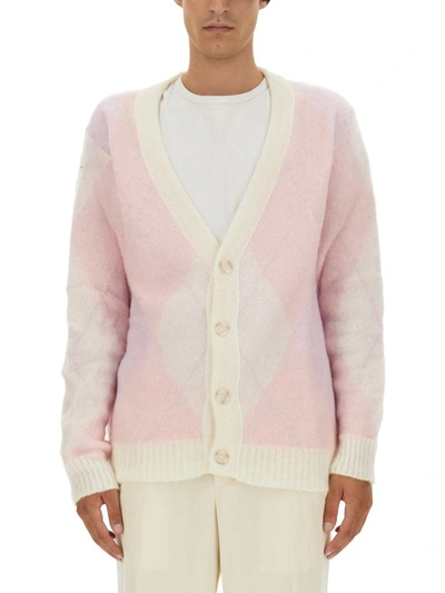 Shop Family First V-neck Cardigan In Pink