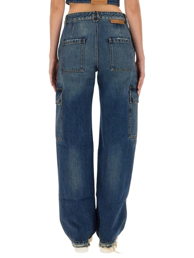 Shop Stella Mccartney Cargo Jeans In Blue