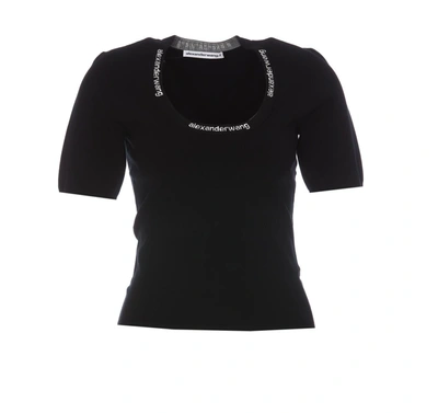 Shop Alexander Wang T-shirts And Polos In Black