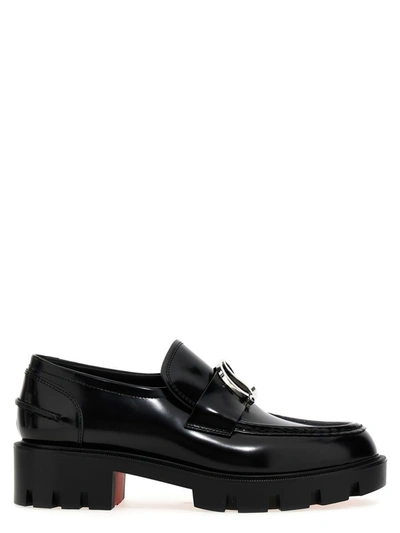 Shop Christian Louboutin 'cl Moc Lug' Loafers In Black
