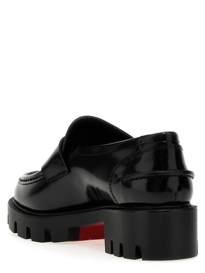 Shop Christian Louboutin 'cl Moc Lug' Loafers In Black