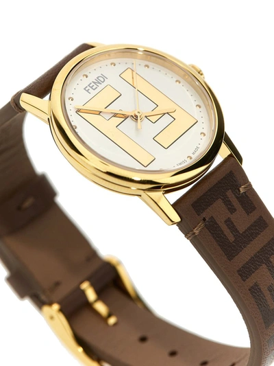 Shop Fendi 'forever More' Watch In Brown