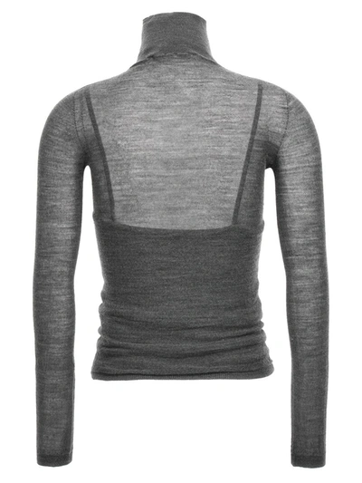 Shop Max Mara 'stresa' Turtleneck Sweater In Gray