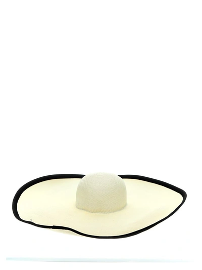 Shop Max Mara 'robert' Hat In White/black