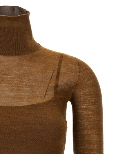 Shop Max Mara 'stresa' Turtleneck Sweater In Brown