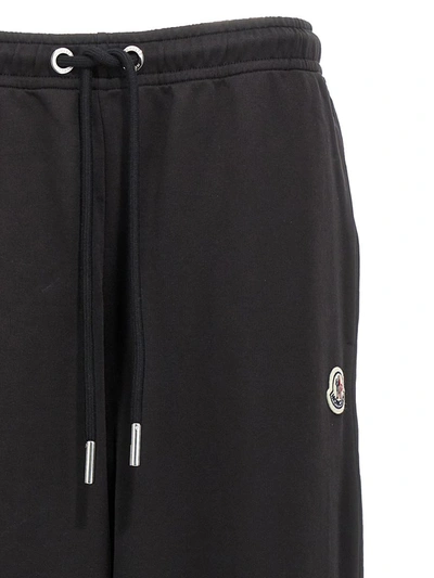 Shop Moncler Logo Patch Sweatpants In Black