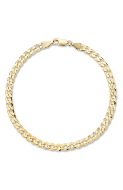 Shop Yield Of Men 18k Gold Plated Sterling Silver 5mm Curb Chain Bracelet