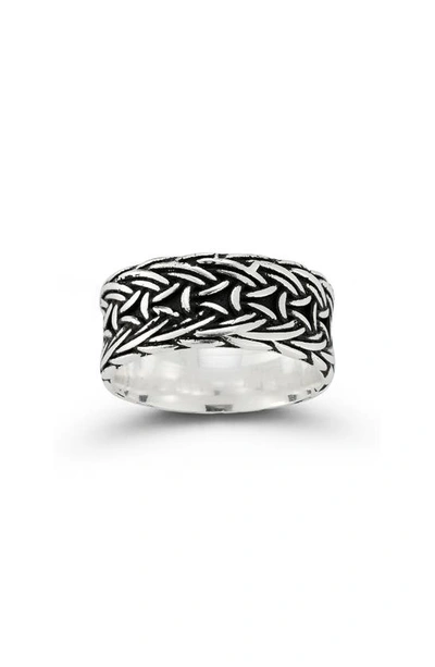 Shop Yield Of Men Sterling Silver Oxidized Band Ring