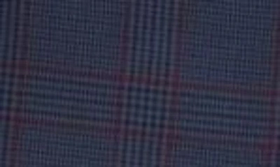 English Laundry Plaid Two Button Peak Lapel Suit In Blue