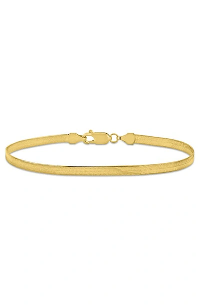 Shop Delmar Flex Herringbone Chain Bracelet In Gold