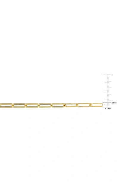 Delmar Polished Paperclip Chain Bracelet In Gold
